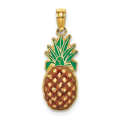 14k-w-enamel-2-d-pineapple-charm-SolomonJeweler-Wichita-KS-CustomJewelry
