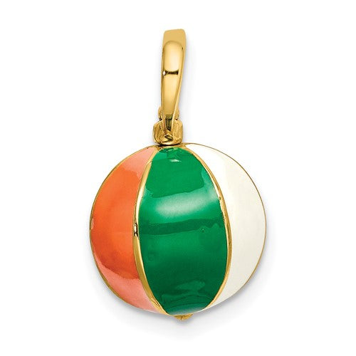 14k-3-d-multi-color-enamel-beach-ball-charm-SolomonJeweler-Wichita-KS-CustomJewelry
