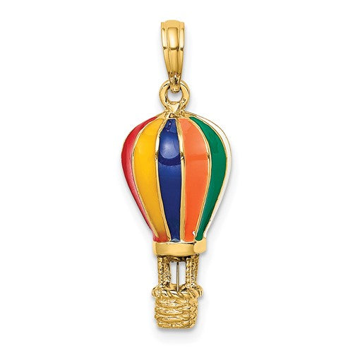 14k-w-enamel-3-d-hot-air-balloon-charm-SolomonJeweler-Wichita-KS-CustomJewelry