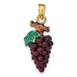 14k-3-d-enamel-purple-grapes-w-stem-leaf-SolomonJeweler-Wichita-KS-CustomJewelry