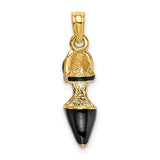 14k-3-d-black-enamel-closed-toe-high-heel-charm-SolomonJeweler-Wichita-KS-CustomJewelry