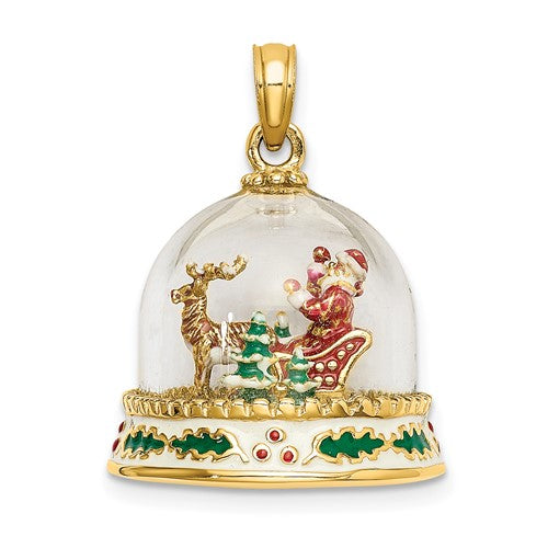 14k-3-d-enameled-christmas-snow-globe-charm-SolomonJeweler-Wichita-KS-CustomJewelry