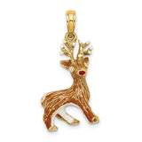 14k-3-d-enamel-red-nosed-reindeer-charm-SolomonJeweler-Wichita-KS-CustomJewelry