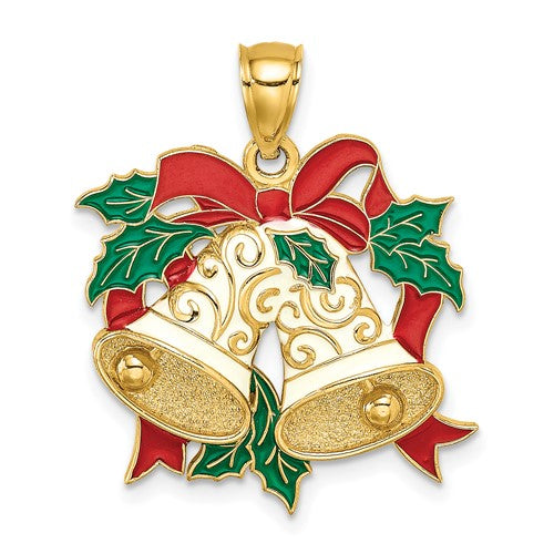 14k-enamel-holiday-bells-and-holly-charm-SolomonJeweler-Wichita-KS-CustomJewelry