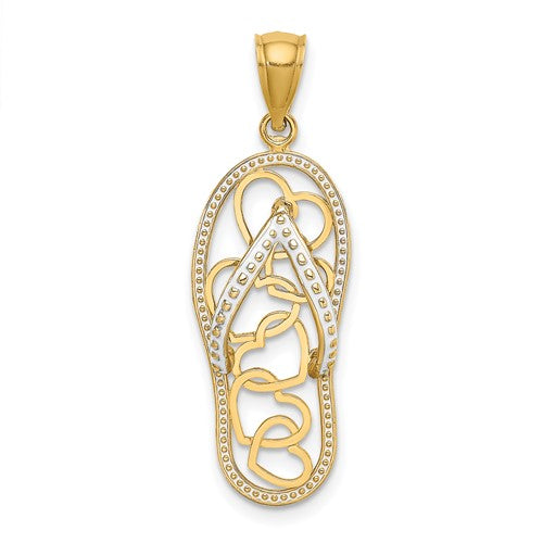 14k-multi-heart-flip-flop-w-white-enamel-charm-SolomonJeweler-Wichita-KS-CustomJewelry