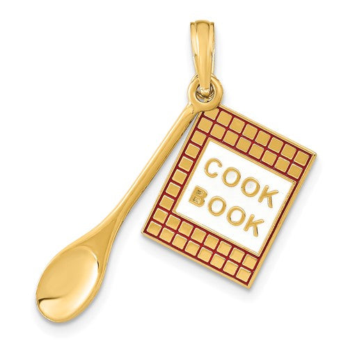 14k-w-enamel-3-d-cook-book-and-spoon-charm-SolomonJeweler-Wichita-KS-CustomJewelry