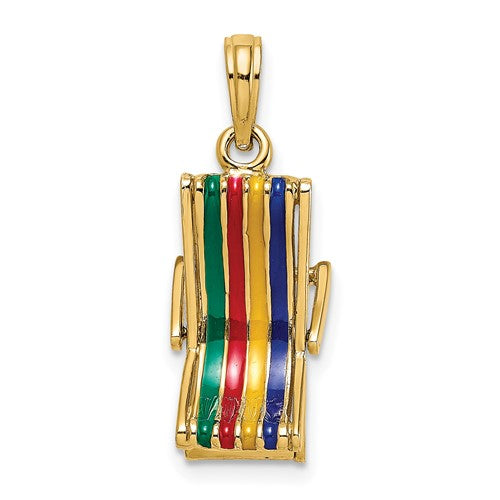 14k-3-d-moveable-multi-color-beach-lounge-chair-charm-SolomonJeweler-Wichita-KS-CustomJewelry