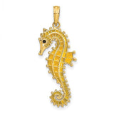14k-3-d-yellow-enamel-seahorse-charm-SolomonJeweler-Wichita-KS-CustomJewelry