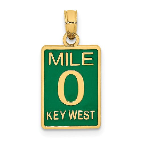 14k-enamel-mile-marker-0-key-west-charm-SolomonJeweler-Wichita-KS-CustomJewelry