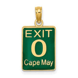 14k-exit-0-cape-may-with-green-enamel-charm-SolomonJeweler-Wichita-KS-CustomJewelry