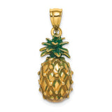14k-enamel-and-polished-3-d-pineapple-charm-SolomonJeweler-Wichita-KS-CustomJewelry