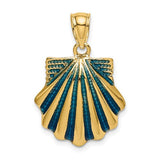 14k-blue-enamel-scallop-shell-charm-SolomonJeweler-Wichita-KS-CustomJewelry