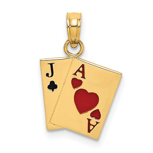 14k-enamel-jack-of-clubs-and-ace-of-hearts-cards-charm-SolomonJeweler-Wichita-KS-CustomJewelry