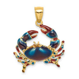 14k-blue-enamel-stone-crab-charm-SolomonJeweler-Wichita-KS-CustomJewelry