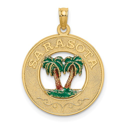 14k-w-enamel-sarasota-circle-palm-tree-charm-SolomonJeweler-Wichita-KS-CustomJewelry