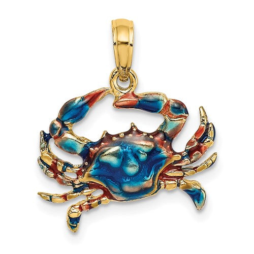 14k-blue-enamel-crab-charm-SolomonJeweler-Wichita-KS-CustomJewelry