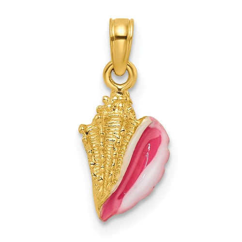 14k-textured-and-enamel-conch-shell-pendant-SolomonJeweler-Wichita-KS-CustomJewelry
