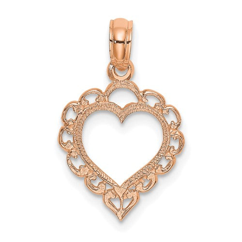 14k-rose-polished-lace-border-heart-pendant-SolomonJeweler-Wichita-KS-CustomJewelry