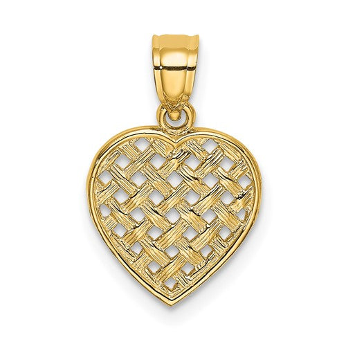 14k-cut-out-and-textured-woven-heart-charm-SolomonJeweler-Wichita-KS-CustomJewelry