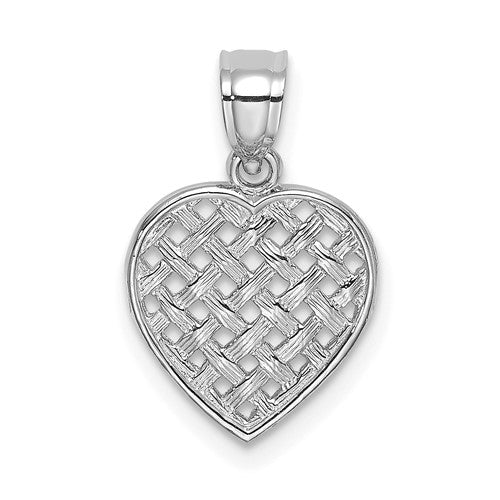 14k-white-gold-cut-out-and-textured-woven-heart-charm-SolomonJeweler-Wichita-KS-CustomJewelry