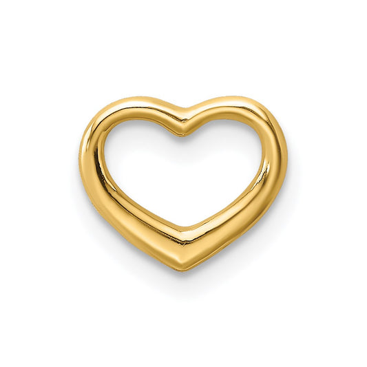 14K Polished Mini Floating Heart Slide - Solomon Jewelers