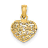 14k-3-d-diamond-cut-mini-puffed-heart-charm-SolomonJeweler-Wichita-KS-CustomJewelry
