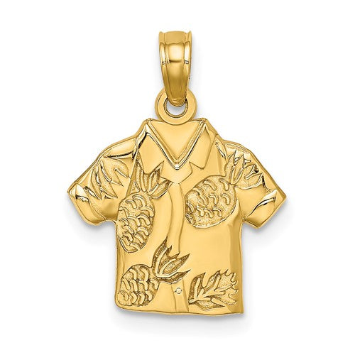 14k-polished-hawaiian-pineapple-style-shirt-charm-SolomonJeweler-Wichita-KS-CustomJewelry