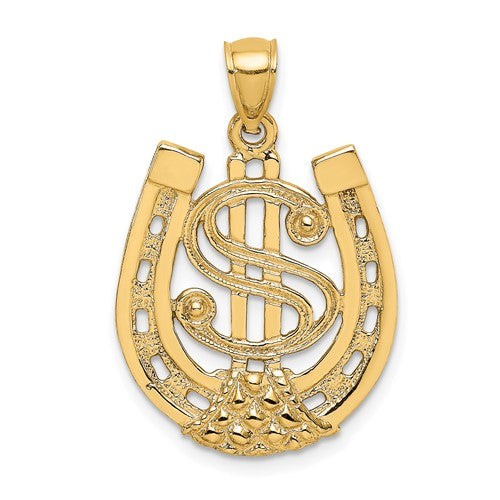 14k-dollar-sign-in-horseshoe-charm-SolomonJeweler-Wichita-KS-CustomJewelry