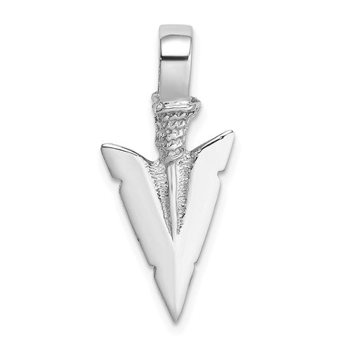 14k-white-gold-3-d-arrowhead-charm-SolomonJeweler-Wichita-KS-CustomJewelry