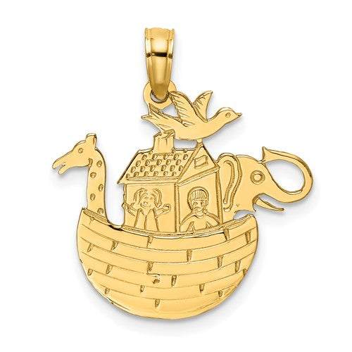 14k-engraved-flat-noahs-ark-charm-SolomonJeweler-Wichita-KS-CustomJewelry