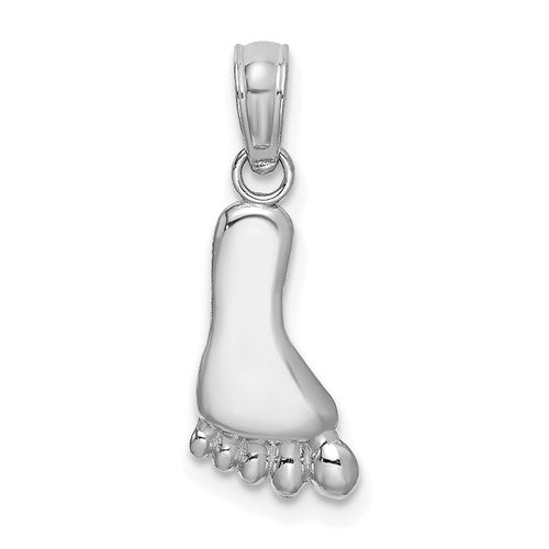 14k-white-gold-polished-foot-charm-SolomonJeweler-Wichita-KS-CustomJewelry