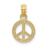 14k-flat-textured-mini-peace-sign-charm-SolomonJeweler-Wichita-KS-CustomJewelry