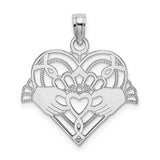 14k-white-gold-polished-and-beaded-claddagh-in-heart-charm-SolomonJeweler-Wichita-KS-CustomJewelry