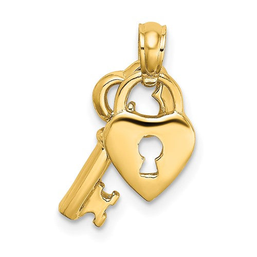 14k-moveable-dangling-heart-and-key-charm-SolomonJeweler-Wichita-KS-CustomJewelry