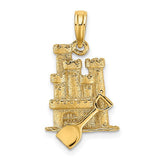 14k-3-d-sand-castle-w-shovel-charm-SolomonJeweler-Wichita-KS-CustomJewelry