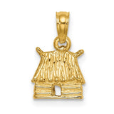 14k-3-d-bungalow-island-hut-charm-SolomonJeweler-Wichita-KS-CustomJewelry