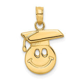 14k-polished-smiley-face-w-graduation-cap-charm-SolomonJeweler-Wichita-KS-CustomJewelry