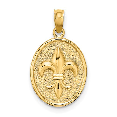 14k-fleur-de-lis-on-oval-disc-charm-SolomonJeweler-Wichita-KS-CustomJewelry
