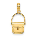 14k-3-d-moveable-polished-purse-charm-SolomonJeweler-Wichita-KS-CustomJewelry