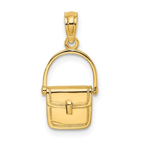 14k-3-d-moveable-polished-purse-charm-SolomonJeweler-Wichita-KS-CustomJewelry