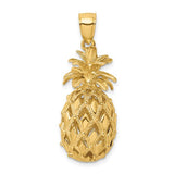 14k-3-d-textured-and-polished-pineapple-charm-SolomonJeweler-Wichita-KS-CustomJewelry