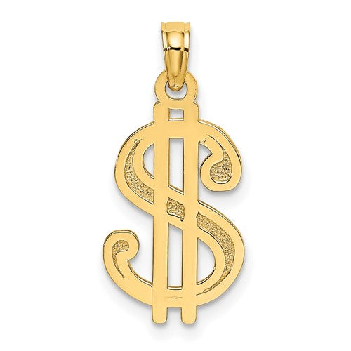 14k-textured-dollar-sign-charm-SolomonJeweler-Wichita-KS-CustomJewelry