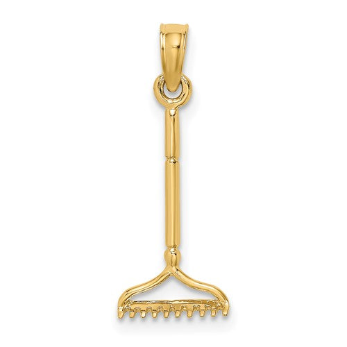 14k-3-d-landscape-rake-garden-tool-charm-SolomonJeweler-Wichita-KS-CustomJewelry