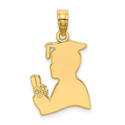 14k-polished-male-graduation-profile-charm-SolomonJeweler-Wichita-KS-CustomJewelry