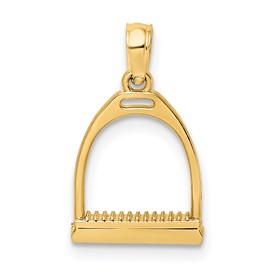 14k-3-d-polish-small-horse-stirrup-charm-SolomonJeweler-Wichita-KS-CustomJewelry