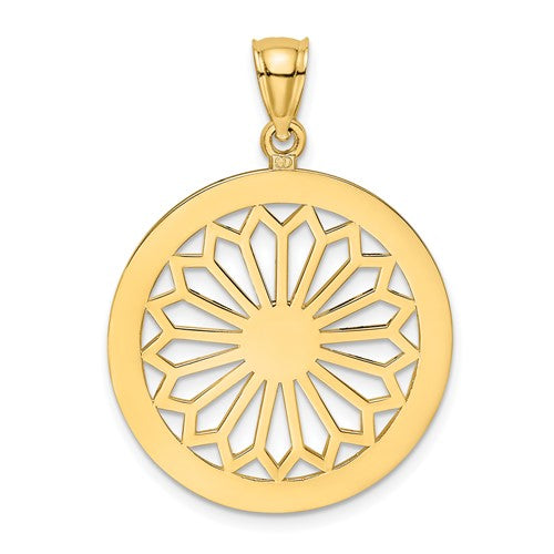 14k-retro-daisy-in-round-frame-charm-SolomonJeweler-Wichita-KS-CustomJewelry