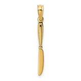 14k-3-d-polished-table-knife-charm-SolomonJeweler-Wichita-KS-CustomJewelry