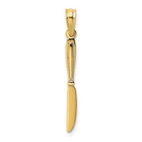 14k-3-d-polished-table-knife-charm-SolomonJeweler-Wichita-KS-CustomJewelry