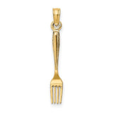 14k-3-d-and-polished-table-fork-charm-SolomonJeweler-Wichita-KS-CustomJewelry