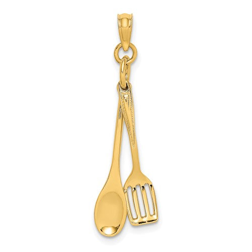 14k-3-d-moveable-spoon-and-spatula-charm-SolomonJeweler-Wichita-KS-CustomJewelry